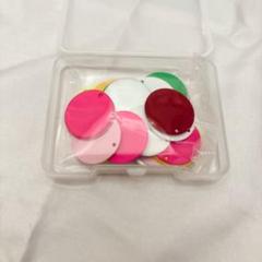 20mm ラウンドメタル ブランクタグ 32個 アクセサリーパーツ DIY