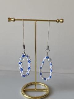 【6】パステルビーズ ハンドメイド チャーム2本セット