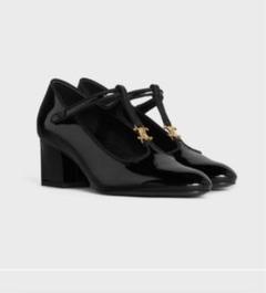 CELINE セリーヌ　靴　38.5 Tストラップ　パンプス　エディ　エナメル CELINE セリーヌ 靴 38.5 Tストラップ パンプス エディ エナメル