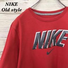 《希少》ナイキ NIKE☆Tシャツ XL デカロゴ レッド T577