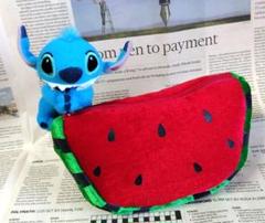ディズニー stitch　すいかポーチ