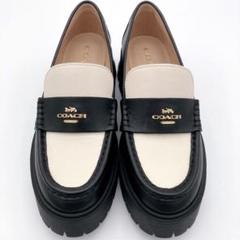新品未使用】COACH コーチルーシー ローファー 厚底5c 22.5