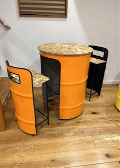 ハンドメイド　 チャムス風　ドラム缶テーブル ハンドメイド チャムス風ドラム缶テーブル