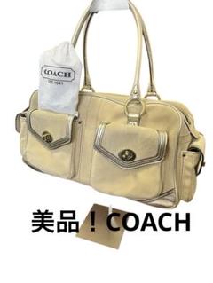 【美品】COACH レガシー　ターンロック　3681 スエード　ハンドバック 美品】COACH レガシー ターンロック 3681 スエード ハンドバック