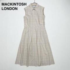 美品 マッキントッシュロンドン ラインチェックコットン