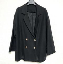 25SS PRIORITY　メッシュジャケット　ダブルジャケット　金ボタン　黒