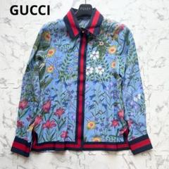 GUCCI フローラル　花柄 半袖Tシャツ ブラウス ネイビー Mサイズ 夏 楽天市場】花柄シャツ / CALINER (カリネ) コットン マハロ