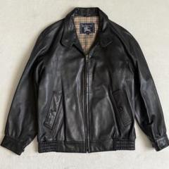 Burberrys レザー スイングトップ 羊革 シープスキン ブラック