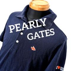 bg1 PEARLY GATES ポロシャツ ネイビー メンズS相当