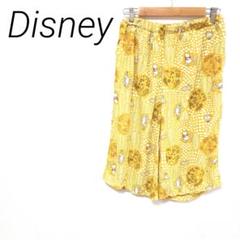 Disney プーさん柄キュロットパンツ イエロー LL ウエストゴムリラックス