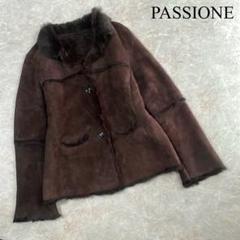【美品】パシオーネ　ダウンコート　異素材 切替ファー　ウール　PASSIONE 楽天市場】ダウンコート フェイクファー フォックスファー