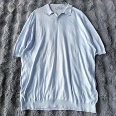 JOHN SMEDLEY ライトブルーポロシャツ XL シーアイランドコットン