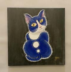 各種公募展入選作家による現代アート作品　『ブルーキャット　NO.7』 各種公募展入選作家による現代アート作品 『ブルーキャット NO.8