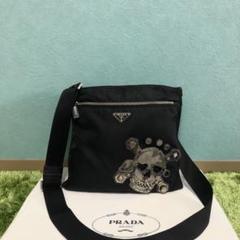【希少デザイン】PRADA ドクロ シルバーファスナー ショルダーバッグ