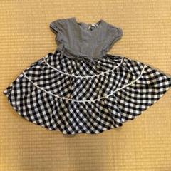 I am Marilyn 半袖ワンピース 100cm グレー・ブラックチェック
