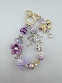 キラキラ　ハンドメイド　キーホルダー　ストラップ
