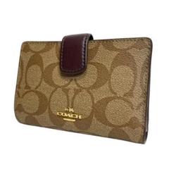 極美品 COACH 2780 二折り財布 シグネチャー PVC ロゴ金具