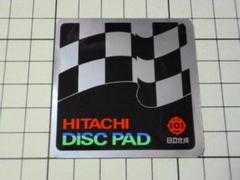 正規品 HITACHI DISC PADステッカー 60×60mm 当時物 日立