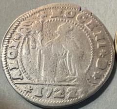 1722年ヴェネツィア 15 ソルディ 銀貨　アロイシオ モセニゴ III t*o様 1722年ヴェネツィア 15 ソルディ 銀貨 アロイシオ