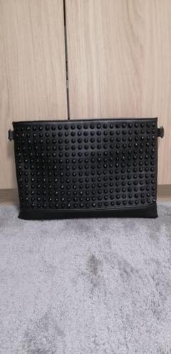 ブラックステッチ クラッチバッグ