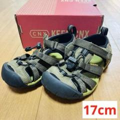 【美品】KEEN CNX サンダル カーキ/ブラック 17 ウォーターシューズ