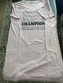 美品 Champion ピンク Tシャツワンピース Lサイズ