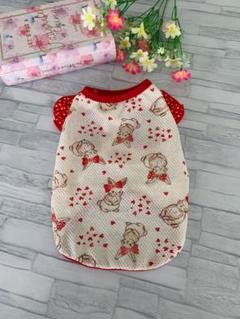 ♯67 ♡完成品♡ うさぎさん柄タンクトップ 袖フリル Sサイズ