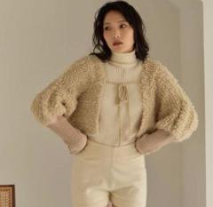 eaphiカーディガン COMPACT LOGO KNIT CARDIGAN