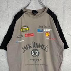 CHASE レーシングプリント　企業ロゴ　両面プリントTシャツ　L