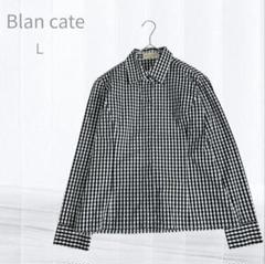 ブランカフェ ギンガムチェックシャツ 長袖 L
