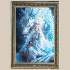 ✨白龍と天女✨ No.40【開運•風水•絵画風•ヒーリングアート