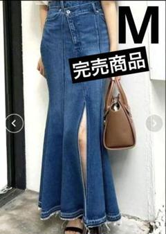 マーキュリーデュオ デニムラップマーメイドスカート m ブルー