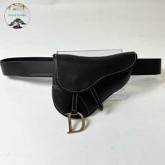 極美品　Dior サドルポーチ　ウエストバッグ　レザー　D金具　　ブラック m11012755004_1.jpg?1728981662