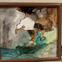 原画 『 ハーピーイーグル 』アクリル水彩画 絵画 アート イラスト 鷲 原画 『 ハーピーイーグル 』アクリル水彩画 絵画 アート