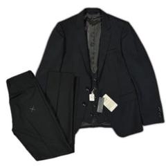 MODA RITORNO ブラック 3ピーススーツセットアップ スタイリッシュスーツ【ウォッシャブル】【Plastics Smart
