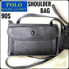 ✨POLO✨ラルフローレン★レディース★ショルダーバッグ★レザー★ブラック★美品