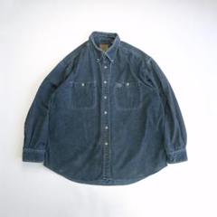 90s セントジョンズベイ ハーフジップ　コーデュロイシャツ　プルオーバー　L 90s ST JOHN'S BAY フルジップ 太畝 コーデュロイ シャツ