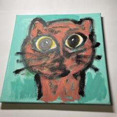アクリル画　猫の絵 キャンバス30cm x 30cm