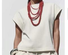ZARA ザラ　ラスティックTシャツ　エクリュ　XLのサムネイル