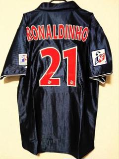 NIKE PSG ユニフォーム ロナウジーニョ レア☆極美品】01-02 パリサンジェルマン PSG ロナウジーニョ
