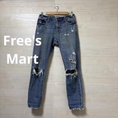 Free's Mart★ダメージ加工 ライトブルー デニム ジーンズ 破れ