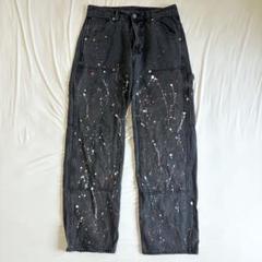 thisisneverthat デニムパンツ　ワイド　y2k ペイント加工