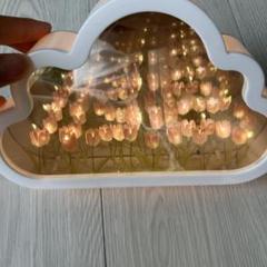 diy 完成品プレゼントチューリップledライト　手作り品　置物 飾り物