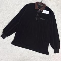 ジャンニバレンチノ✨新品　長袖ポロシャツ　快適　ジッパー　ブラウン　（M）