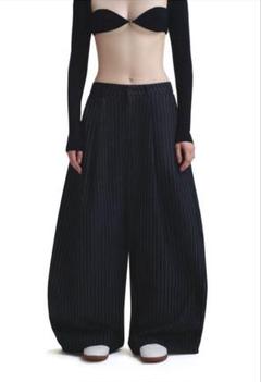PP STRIPES PANTS ストライプ ワイドデニム PUSH PUSH