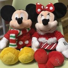 ディズニーストア クリスマス 2010 ミッキー ミニー ぬいぐるみ