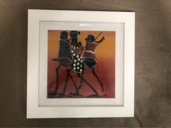 現代アート 額 アフリカ アート ティンガティンガ 絵画 サイン