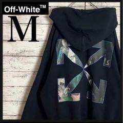 【人気モデル】 OFF-WHITE クロスアロー バックロゴ パーカー 希少