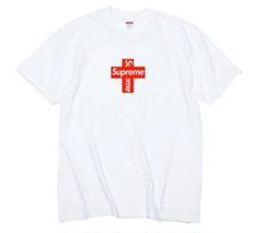 Supreme シュプリーム クロスボックスロゴ Tシャツ L 白 ホワイト