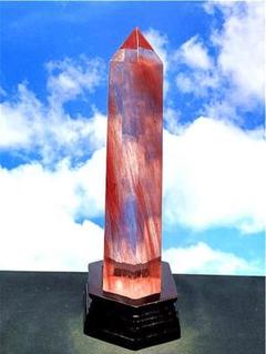 1070g 244mm 超綺麗赤水晶六角柱B86E2/52E09A
